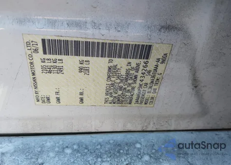 2017 Nissan Maxima 3.5 S from USA, damaged, VIN 1N4AA6AP3HC434266